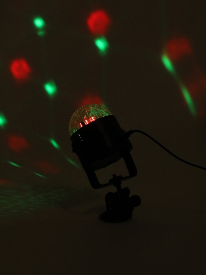 Luz de discoteca portátil - preta