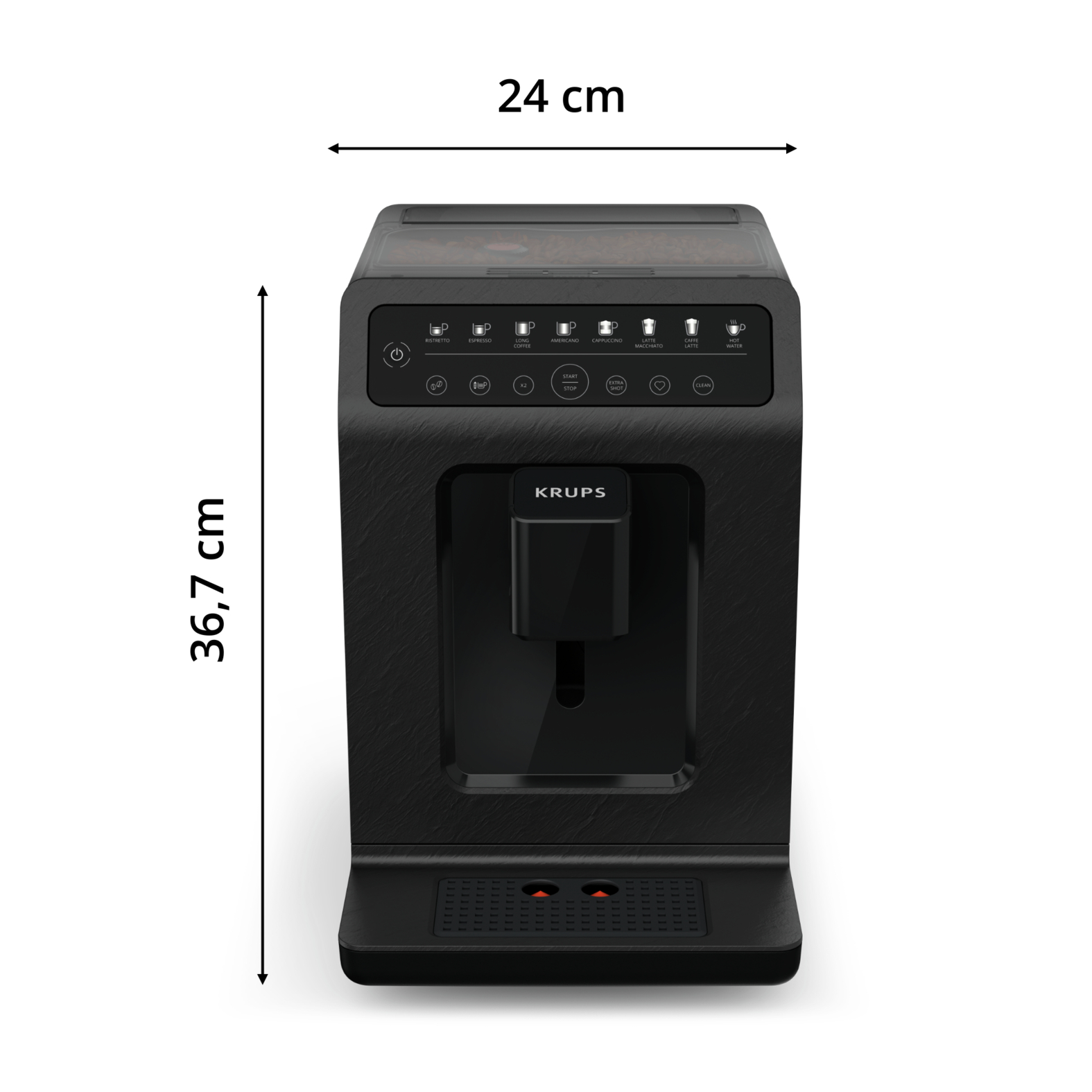 MÁQUINA DE CAFÉ EXPRESSO AUTOMÁTICA KRUPS EA897B10 PRETA