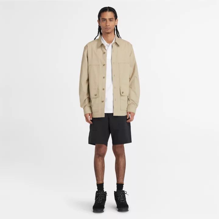 Polo à liseré en piqué pour homme en blanc