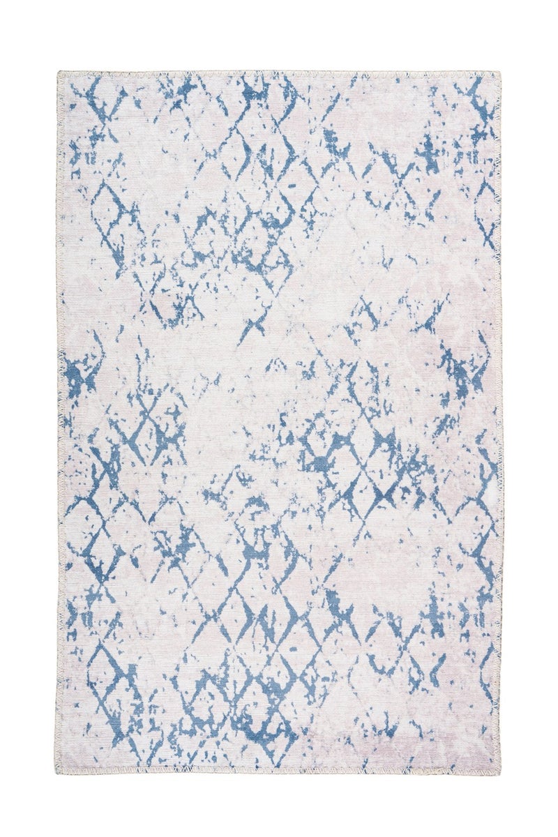 Platgeweven vloerkleed Paradisia Wit / Blauw Modern 120 x 180 cm
