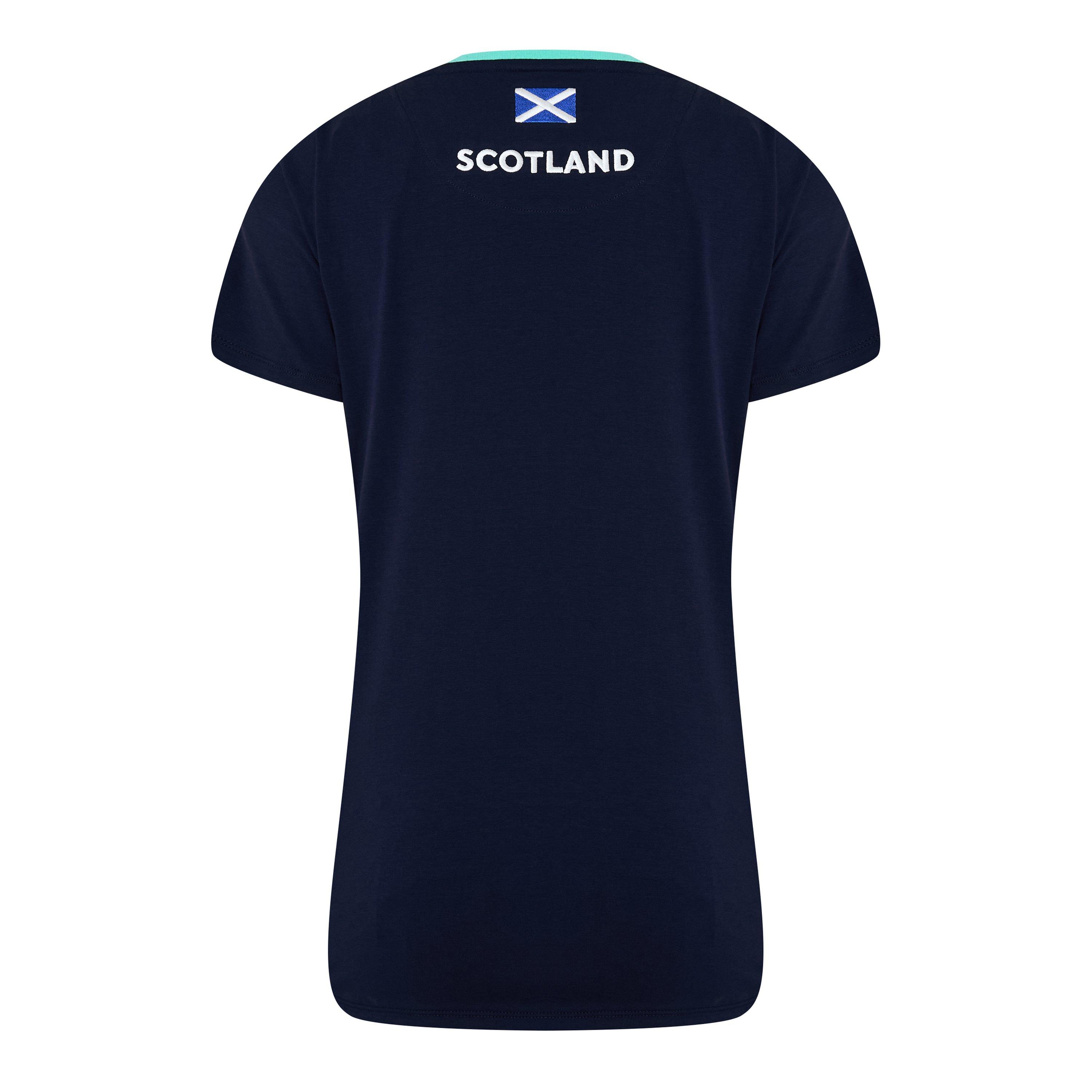 Macron Scotland Rugby Union Leisure T Shirt 2024 Womens