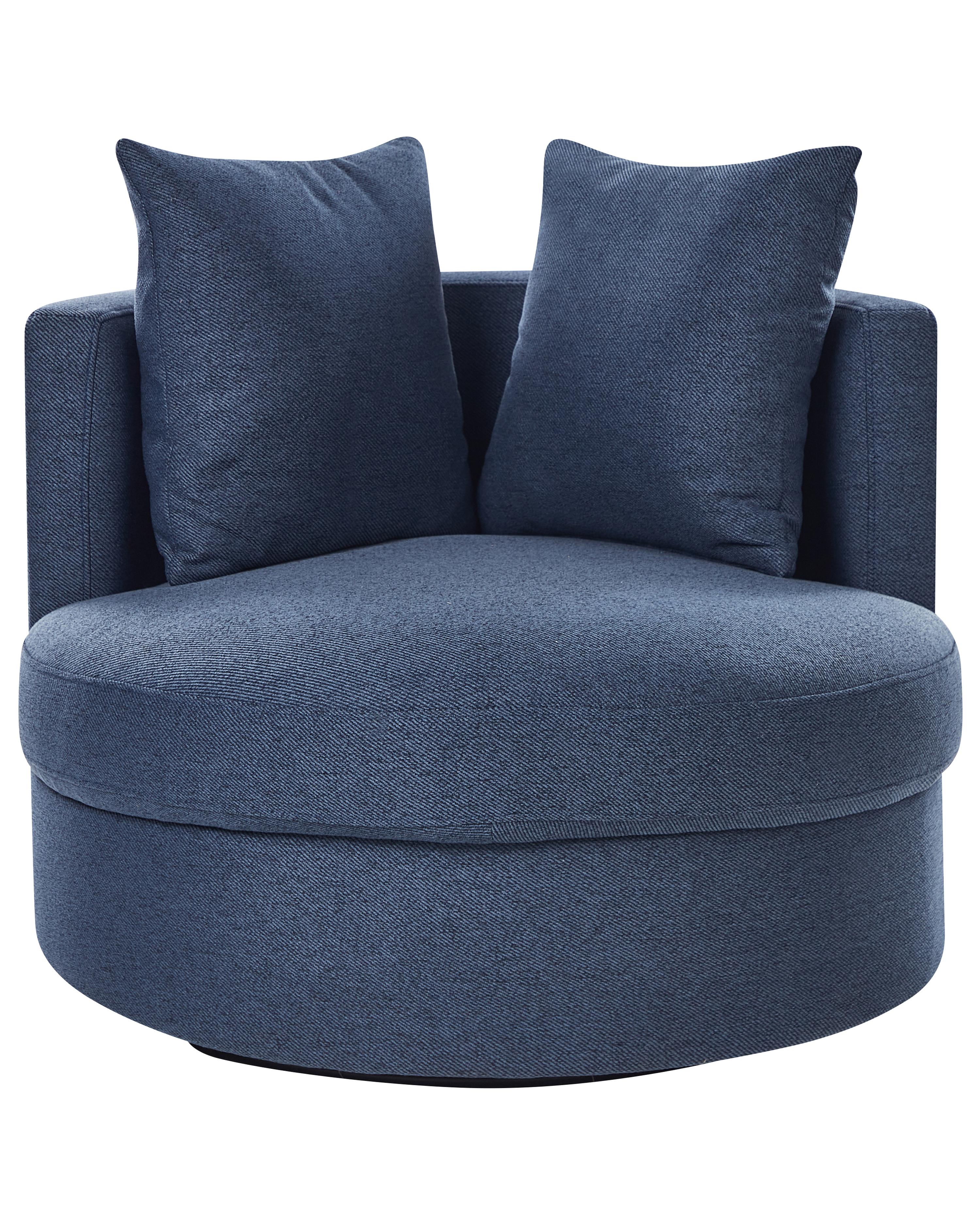 Draaifauteuil DALBY Stof Donkerblauw