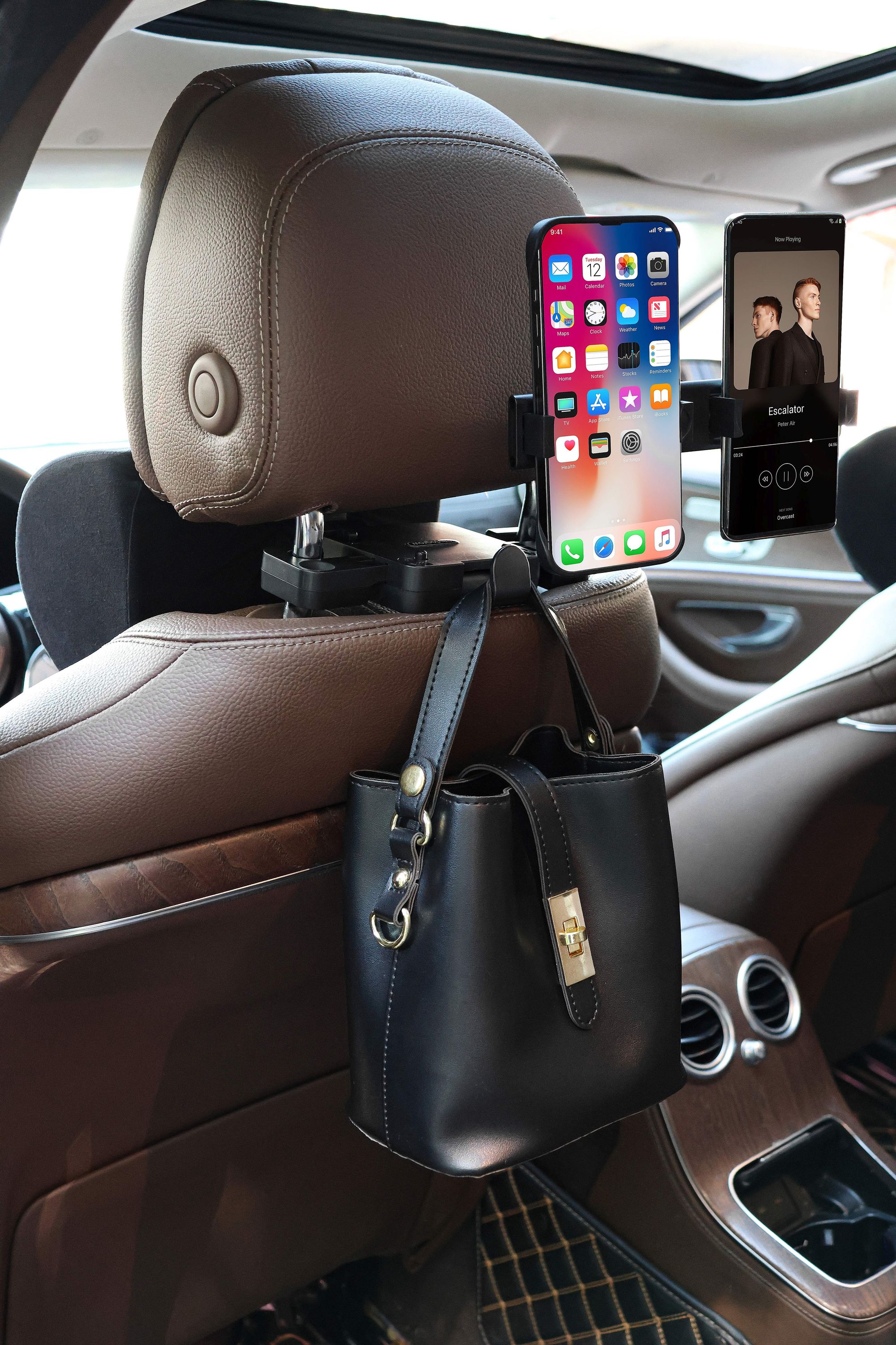 Nackenkissen Autositz mit Halterung für Handy/Tablet