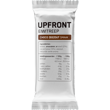 Upfront Eiwitreep Choco Zeezout 60g