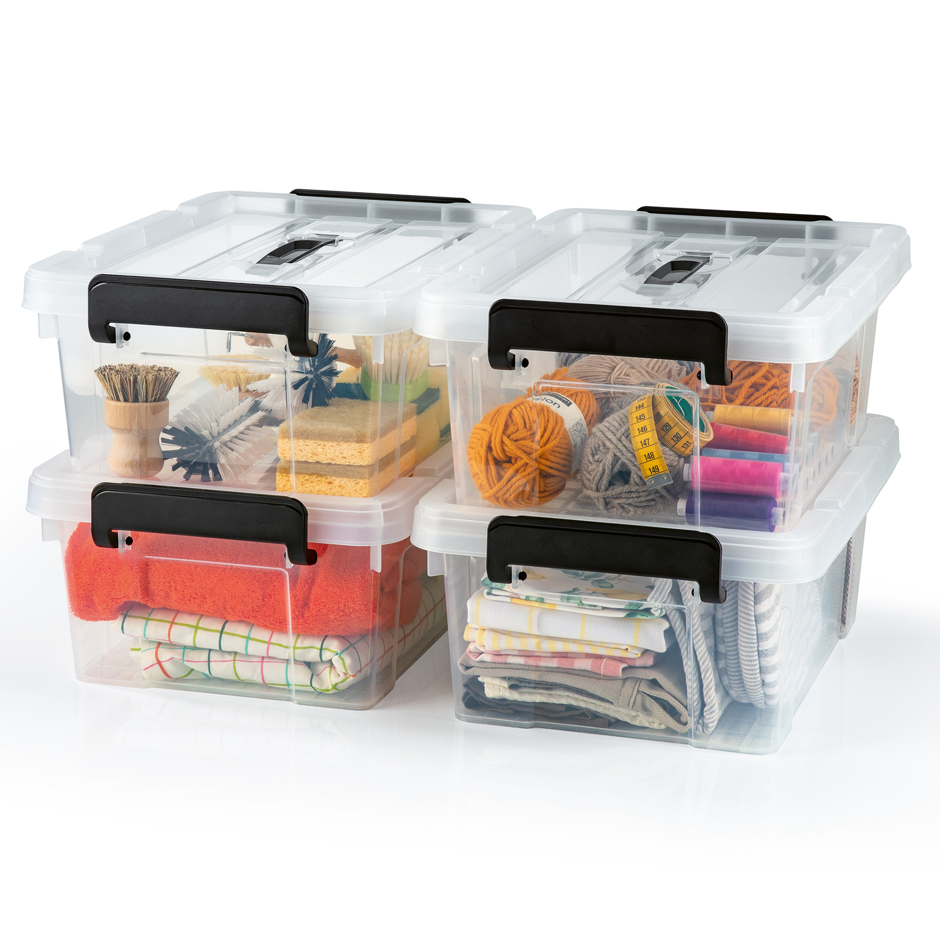 EASYMAXX Aufbewahrungsbox - transparent - stapelbar