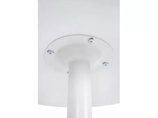 Table haute de bar - rond Ø 60 cm - Bois - Blanc / Blanc - rund