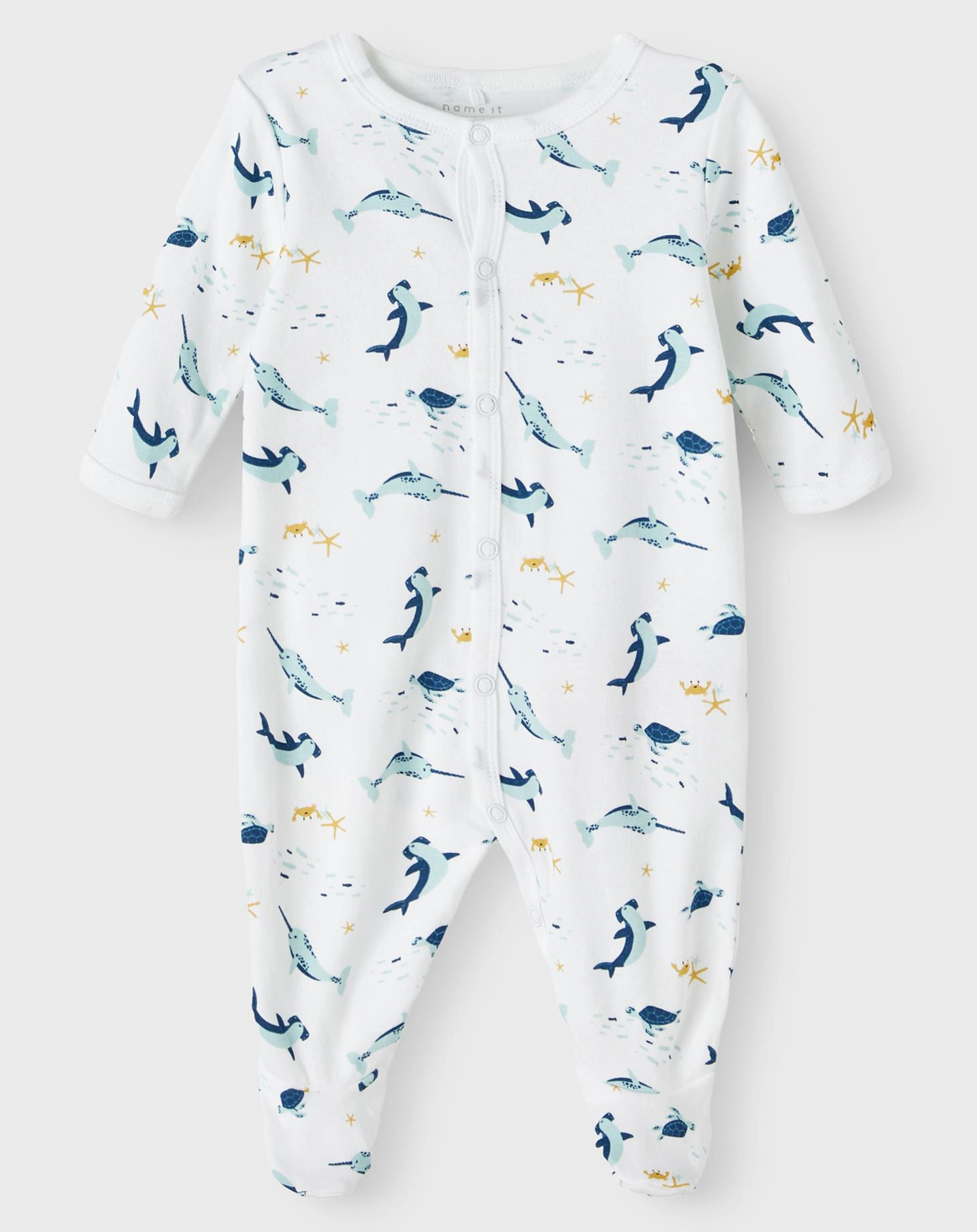 Schlafstrampler NBMNIGHTSUIT mit Fuß 2er Pack in blue haze