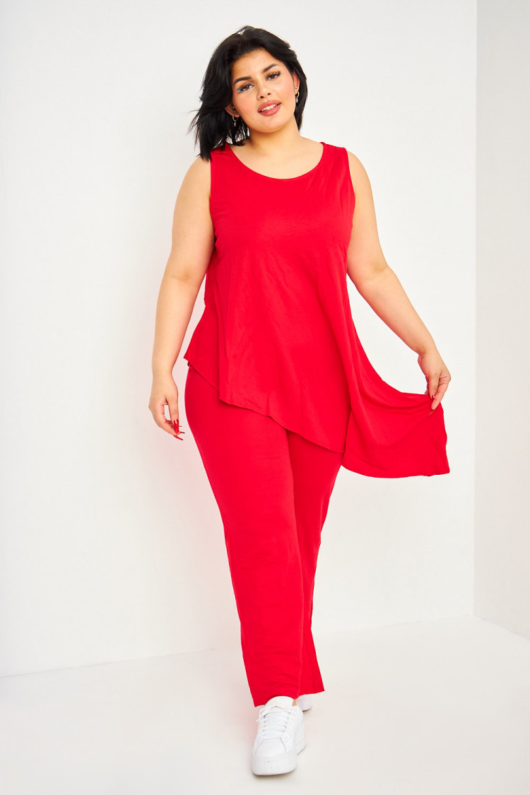 Ensemble rouge top + pantalon