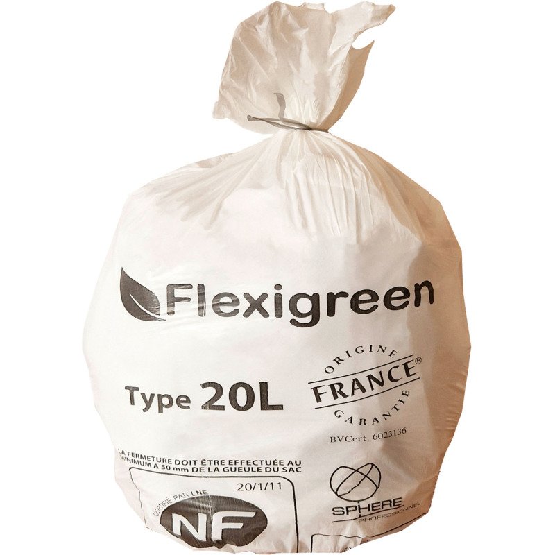 Sac poubelle 20 litres blanc - 500 sacs