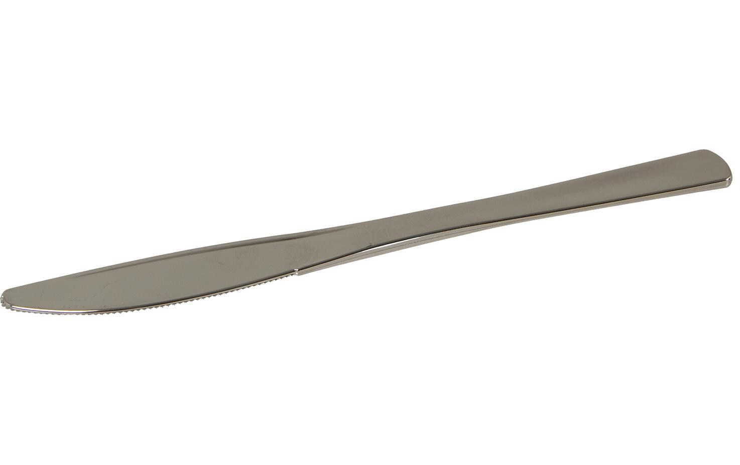 Einweg-Messer 20 cm, 50 Stück, SilberBesteck aus Kunststoff
