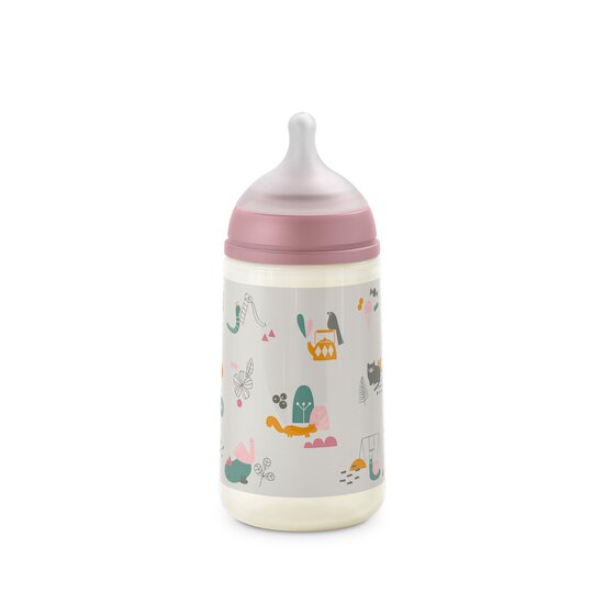 Biberon tétine SX PRO M   Walk Rose        270 ml   de               Suavinex