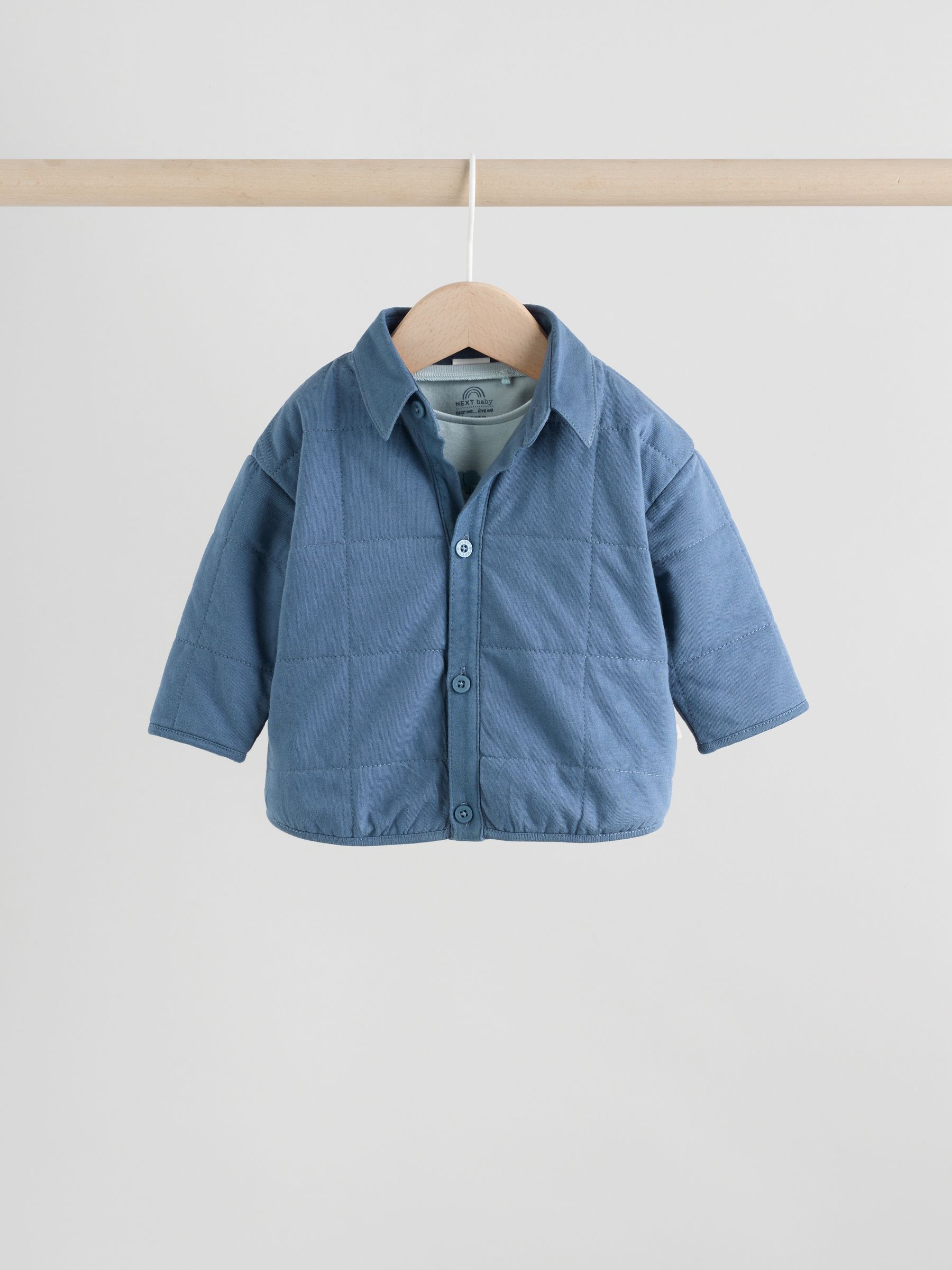 Blauw met dinosaurus - 3 -delige Baby Overshirt en Broeken Set (0mnd -2jr)