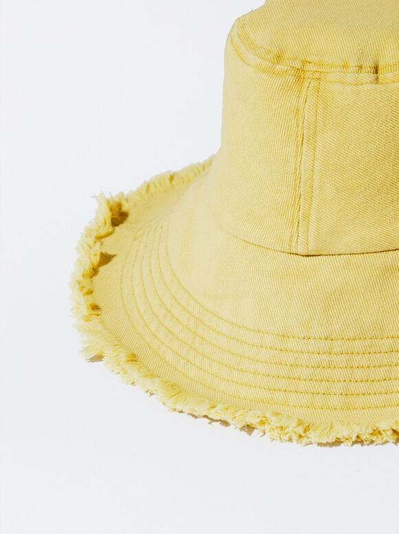 Gorro Bucket Denim - Amarelo