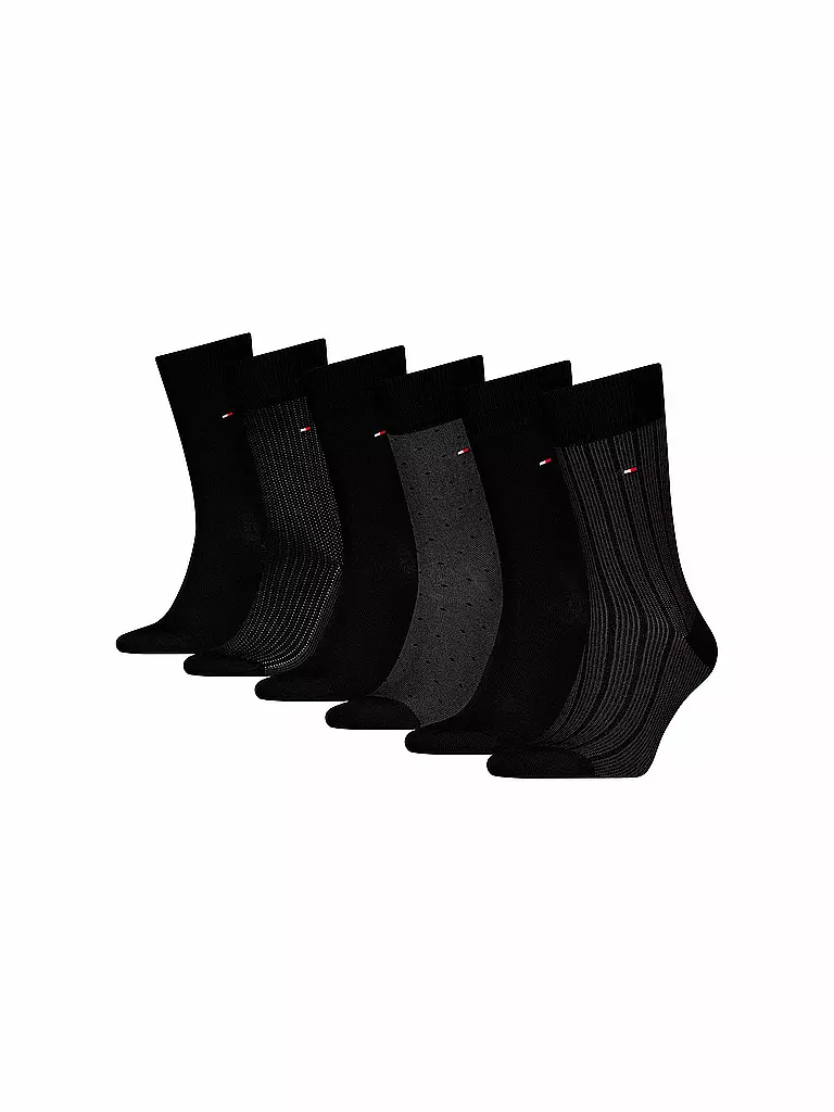 TOMMY HILFIGER Socken Geschenkbox 6er Pkg. black schwarz