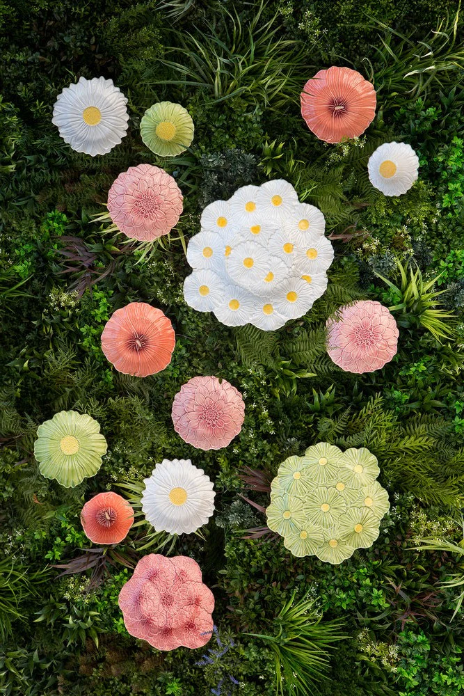 Bordallo Pinheiro  Maria Flor skål, Hollyhock - Ø15,5 cm.