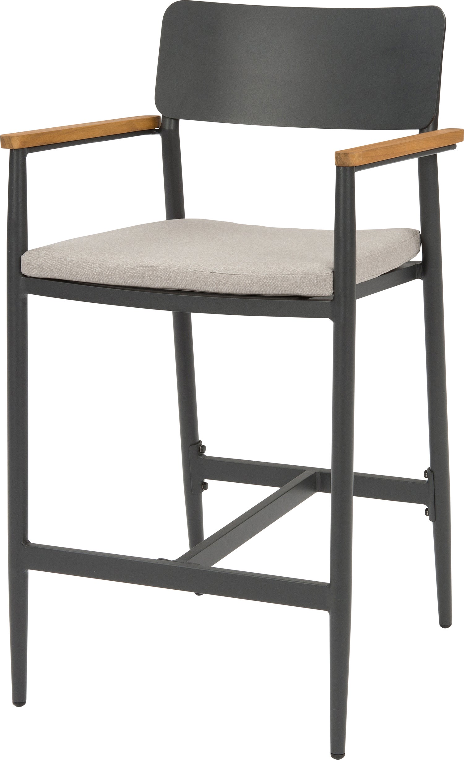 Intratuin 4-zits barset Suze aluminium antraciet