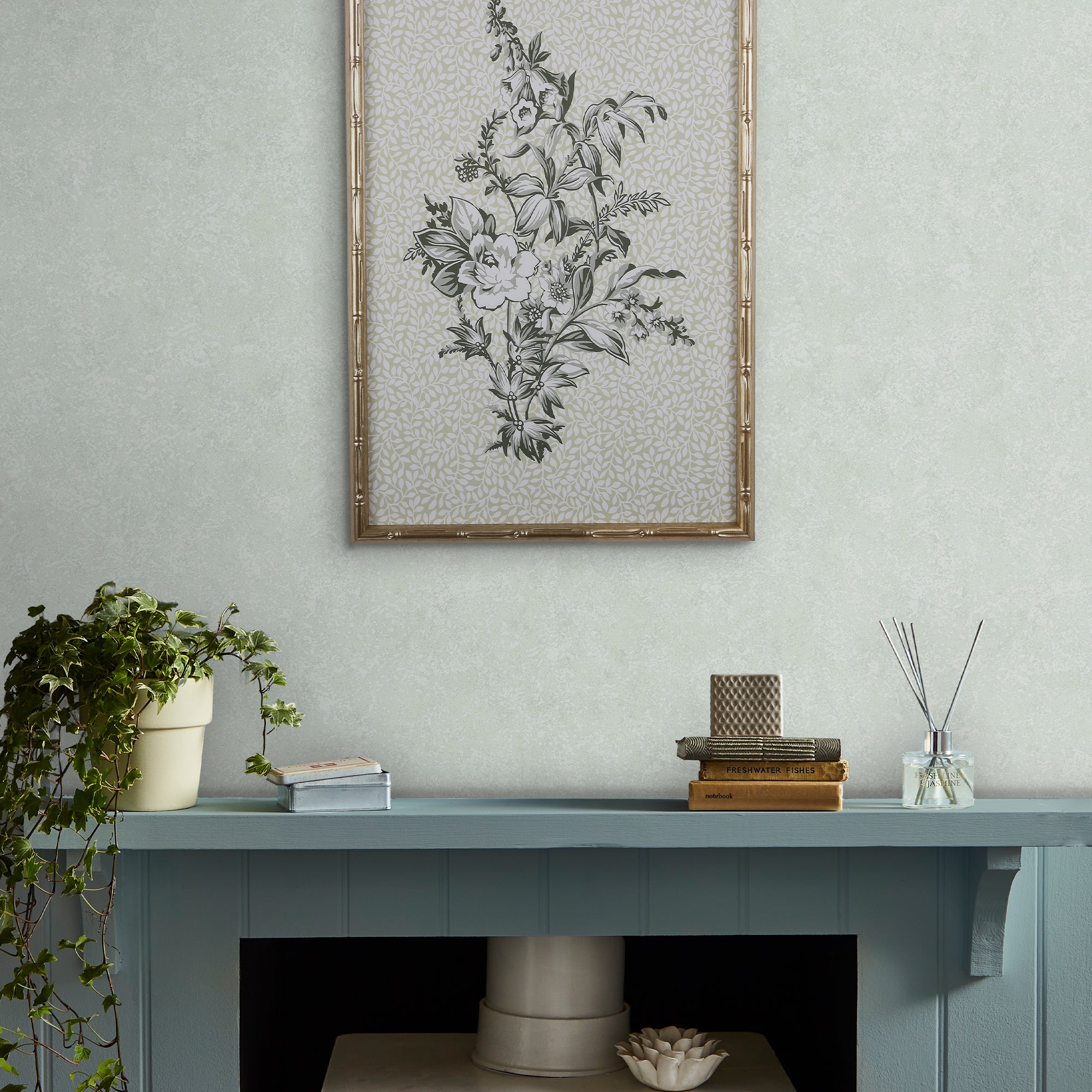 Laura Ashley Brindley Behang - Uni - 10mx52cm - Groen