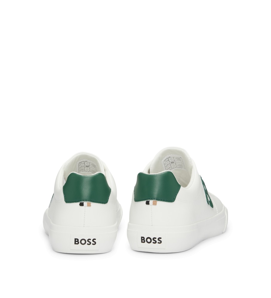 Tênis BOSS Aiden de couro branco