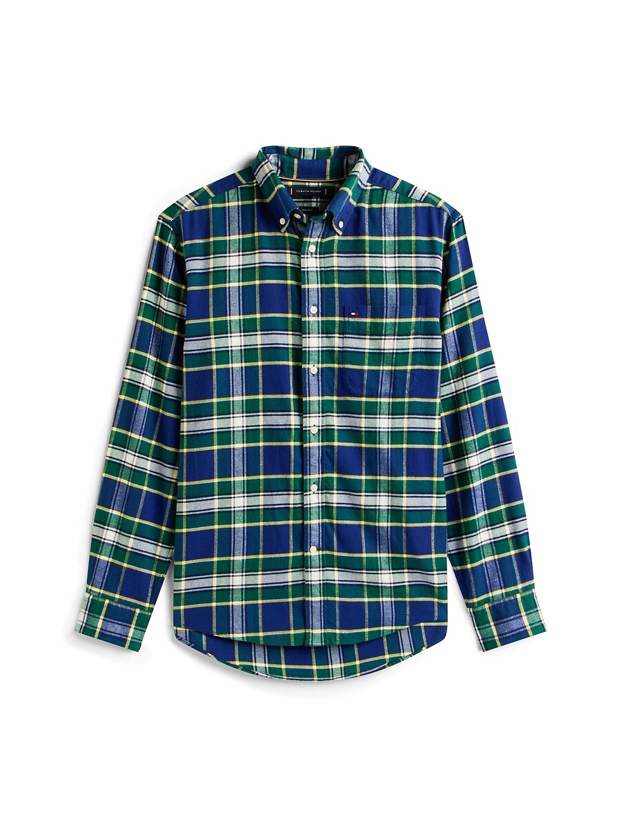TOMMY HILFIGER<br>Camisa de flanela com estampa xadrez tartan