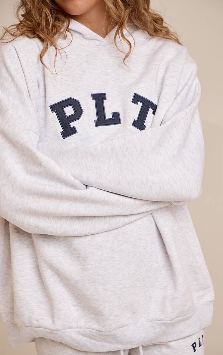 Gris Cendré Sweat À Casynthétiqueche Oversize Avec Logo Plt