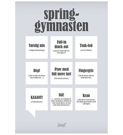 Dialægt Poster - 30x42 - Spring-Gymnasten