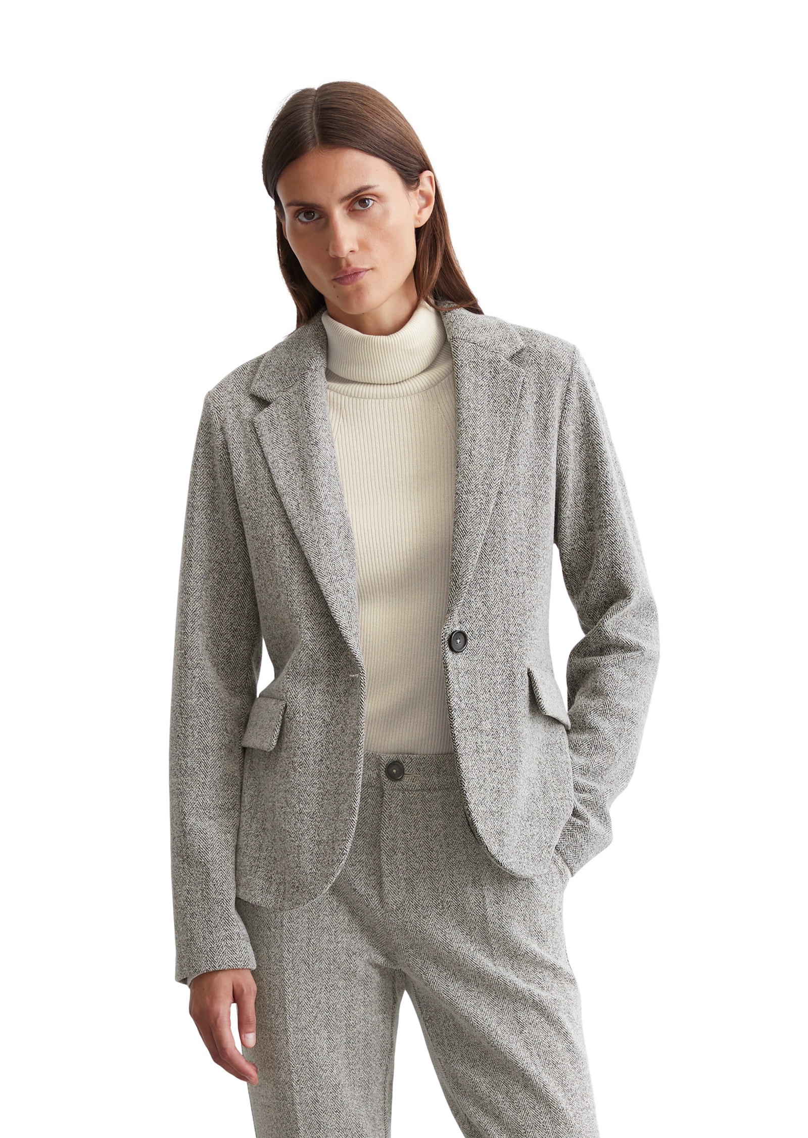 Marc O'Polo Jerseyblazer , mit Fischgrat-Muster