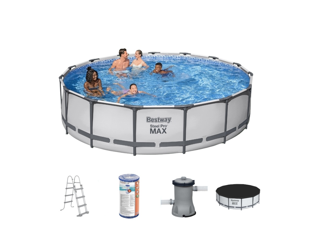 Bestway steel pro max 457x107cm zwembad – 5-delig