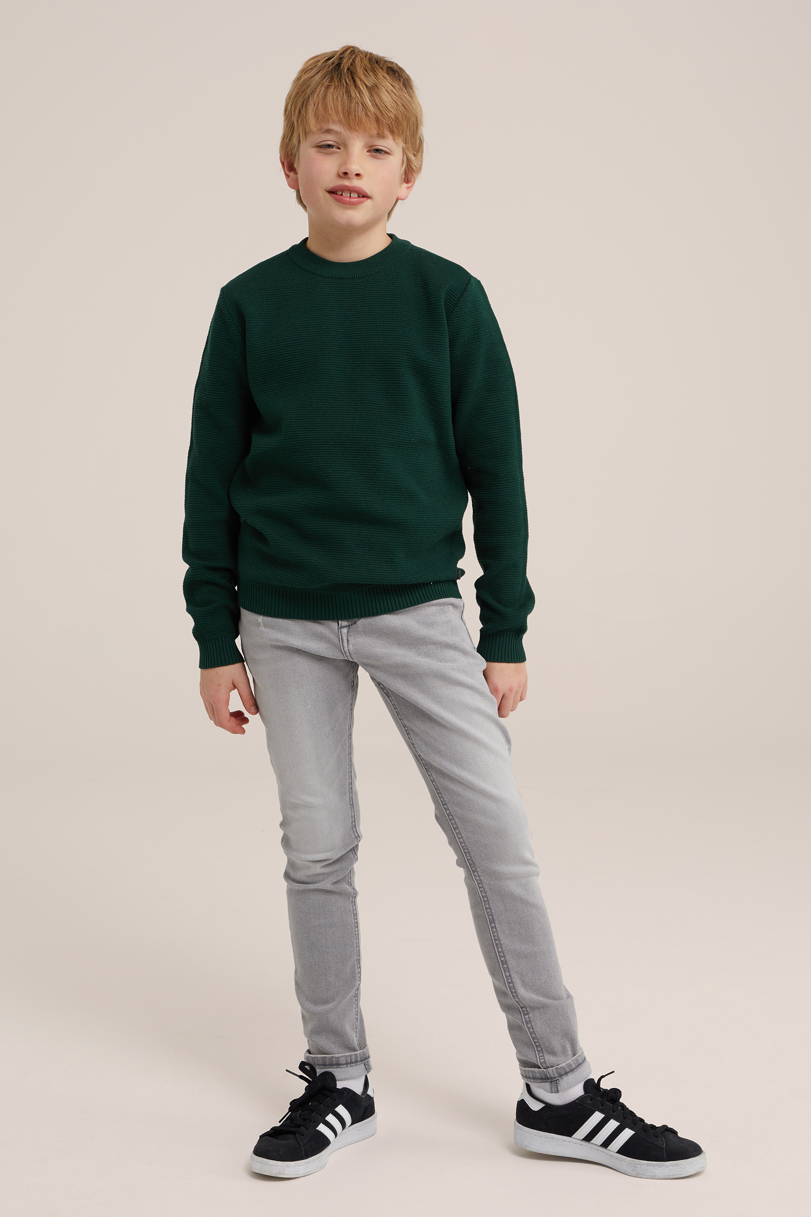 Jongens skinny fit jeans met stretch Blue Ridge Lichtgrijs gemeleerd