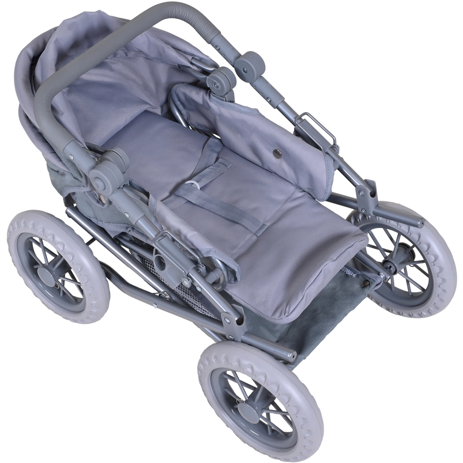knorr toys® Puppenwagen Ruby - stone black grau
