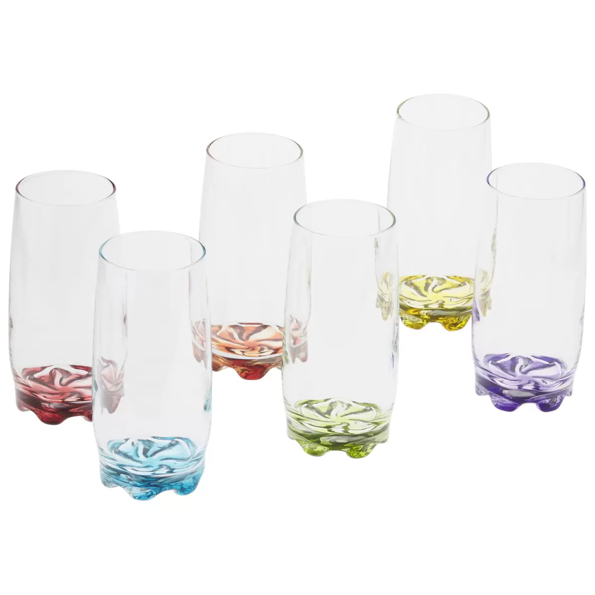 Longdrinkbecher Ondega transparent,bunt