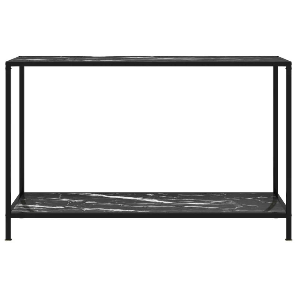 vidaXL - Wandtafel - Zwart - Glas - 120 x 35 x 75 cm