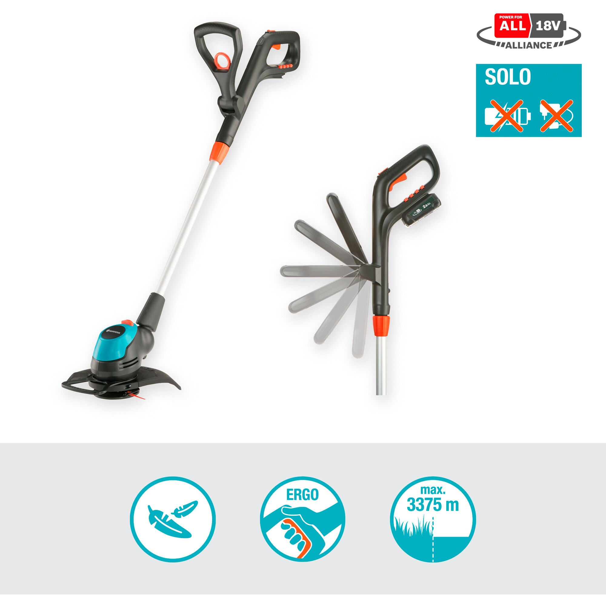 GARDENA Rasentrimmer Akku-Rasentrimmer EasyCut 23/18V P4A solo