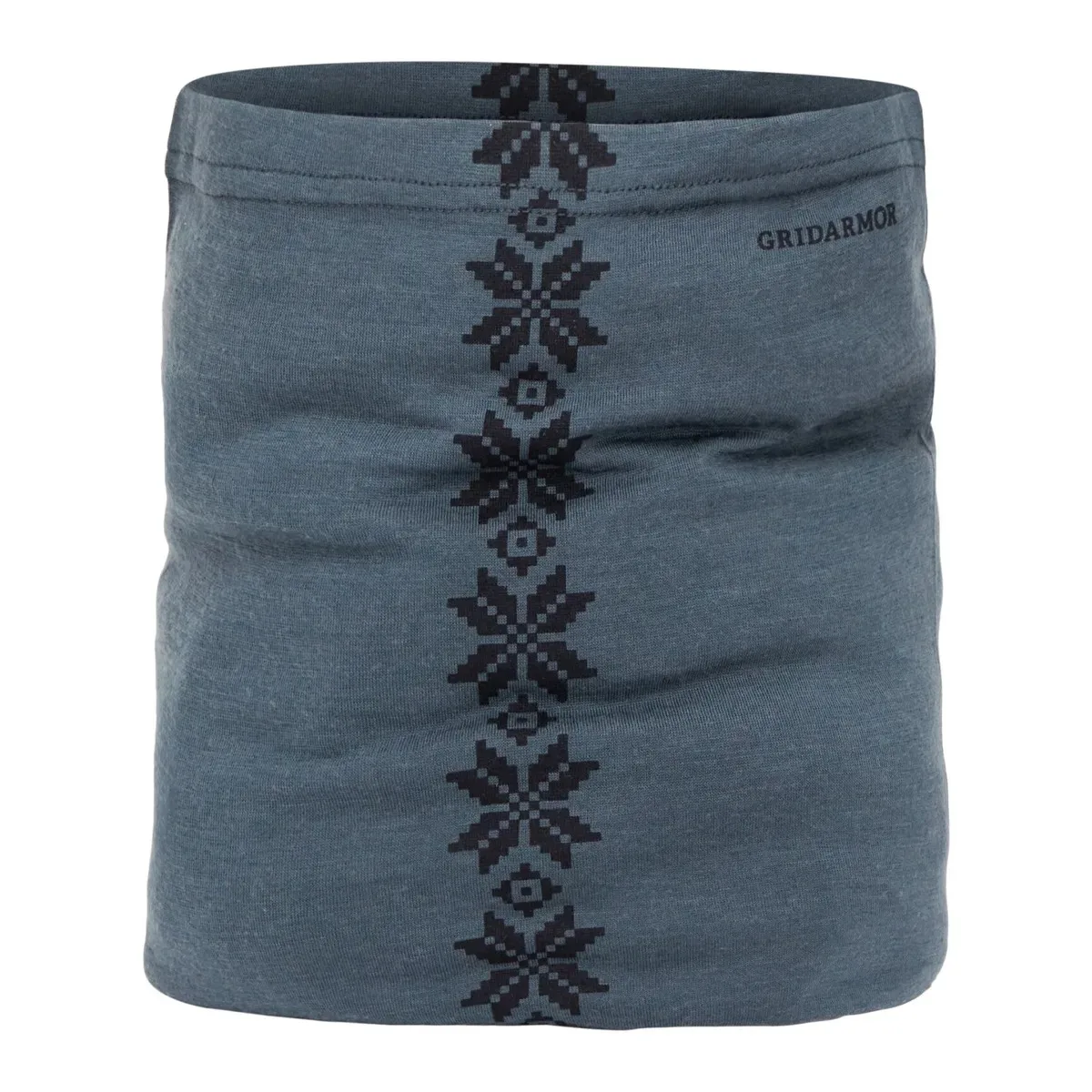 Gridarmor Merino Wool Tube Print Dark Slate