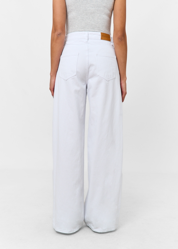 Wide leg classic jeans wit