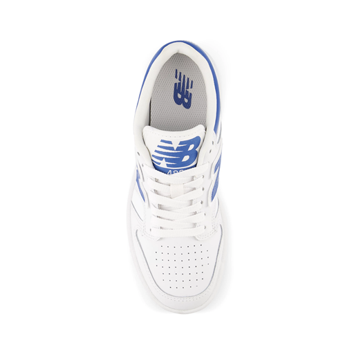 New Balance Kids' 480 Sneakers, White/Blue Agate, 40