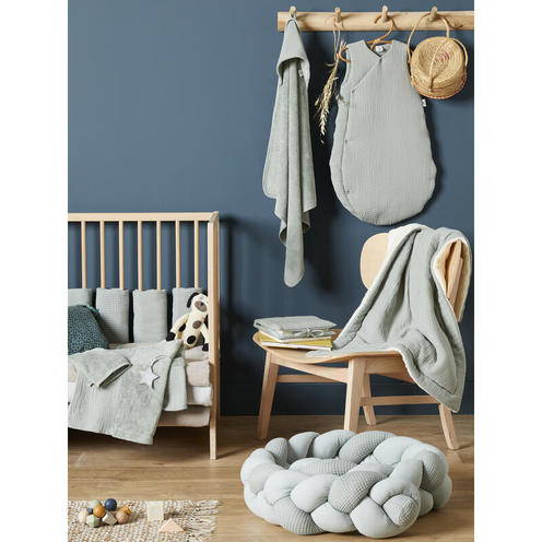 Tour de lit modulable & respirant Vert de gris - BB&CO