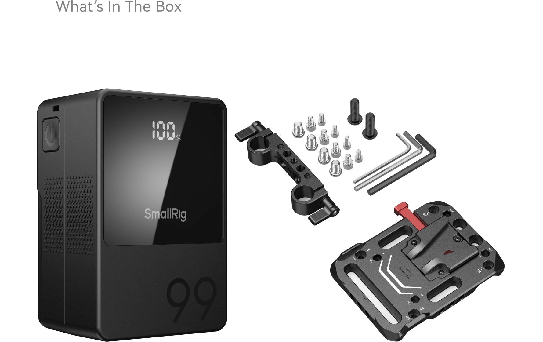 Videokamera-Akku VB99 Mini Kit V-Mount Akkuplatte<br>V-Mount-Akku mit Akkuplatte mit doppelter 15-mm-Stangenklemme