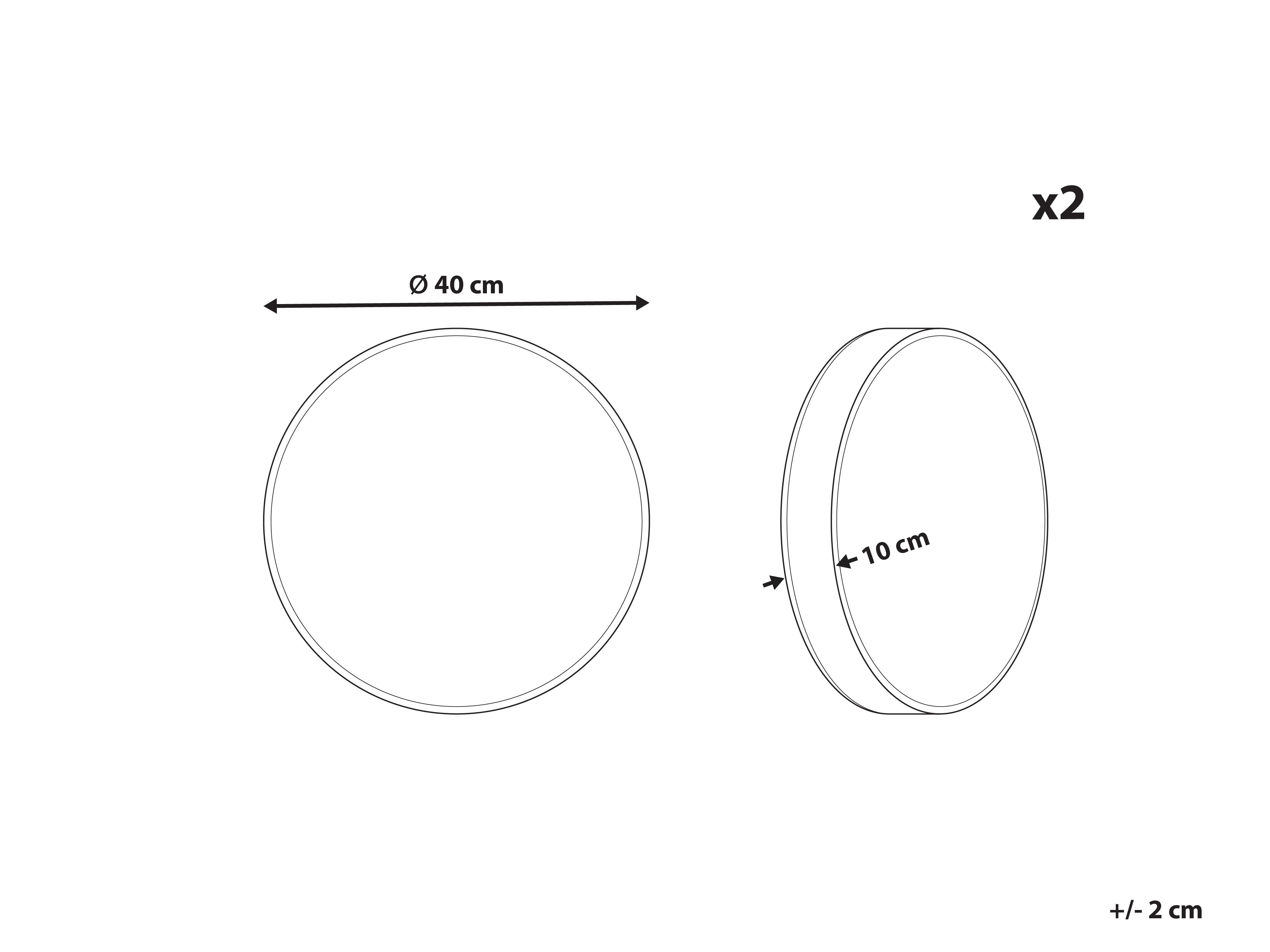 Set van 2 tuinkussens VIOZENE bladpatroon 40 x 40 cm Wit