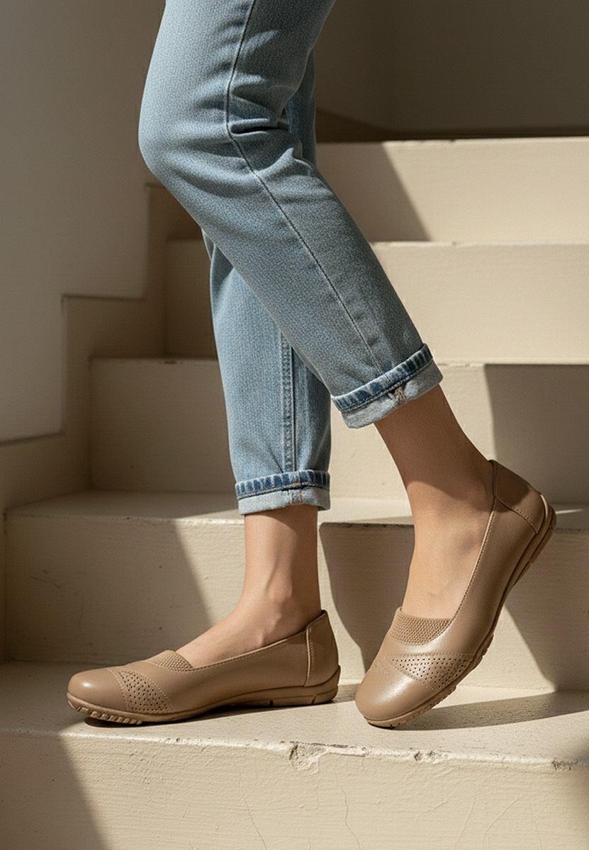 Ballerines femme kaki Chedia V2