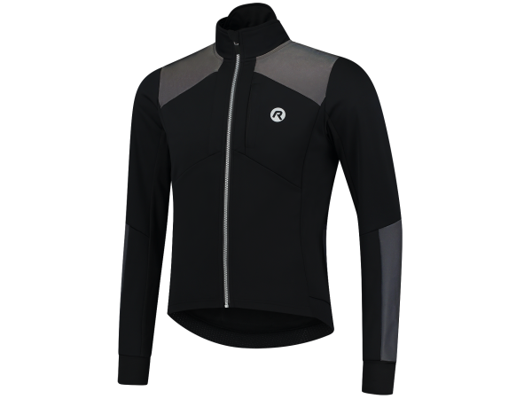 Rogelli Hi-Vis Vinterjakke, Black/Reflection