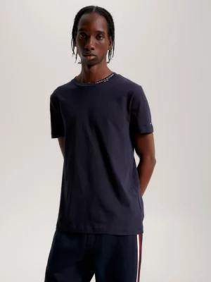 Camiseta Slim Fit com Gola e Logo