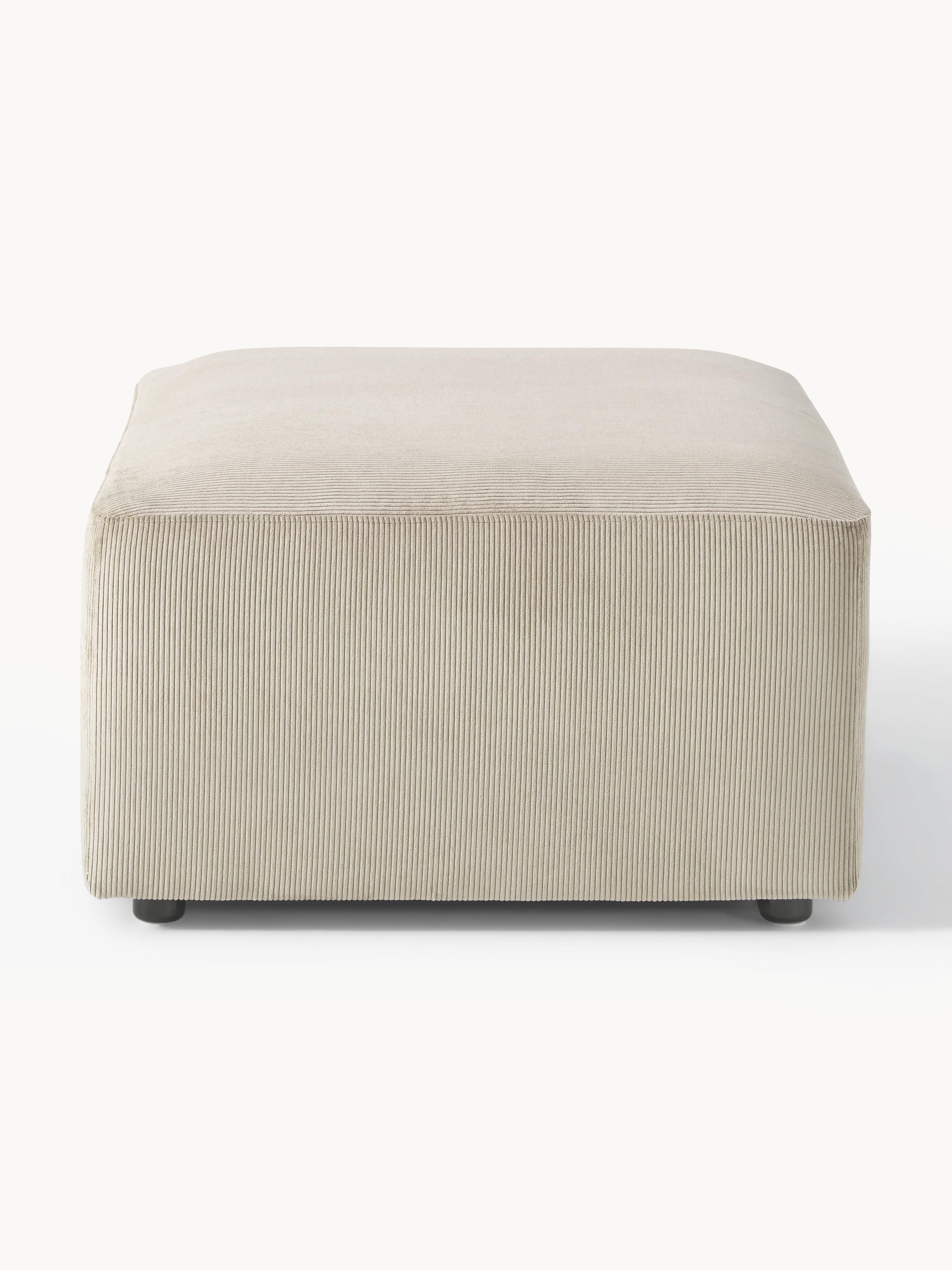 Corduroy poef Melva, B 99 x D 72 cm