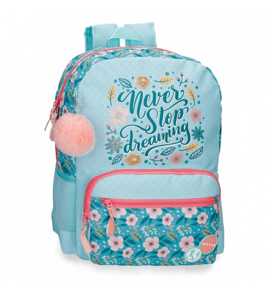 Mochila Movom 42cm Movom Never Stop Dreaming adaptável azul