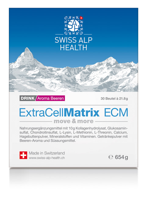 EXTRA CELL Matrix ECM Drink für Gelenke Knorpel Bänder Sehnen und Knochen<br>30 Stück, Beutel, Pulver, Aroma Beeren