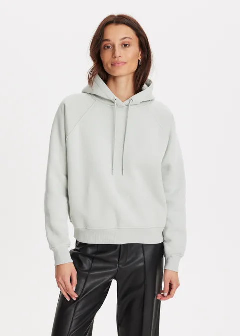Hoodie met applicatie groen (MINT)