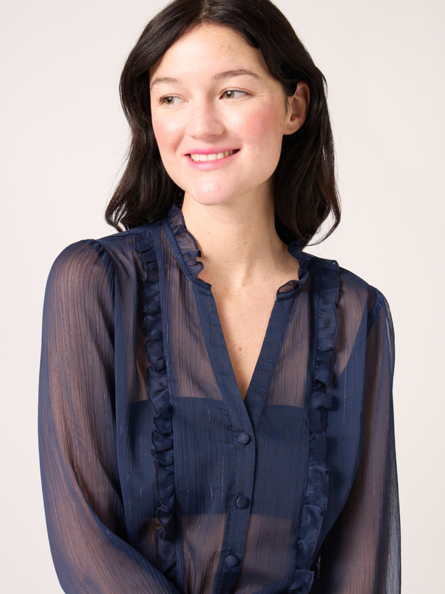 Chemise détails métalisés