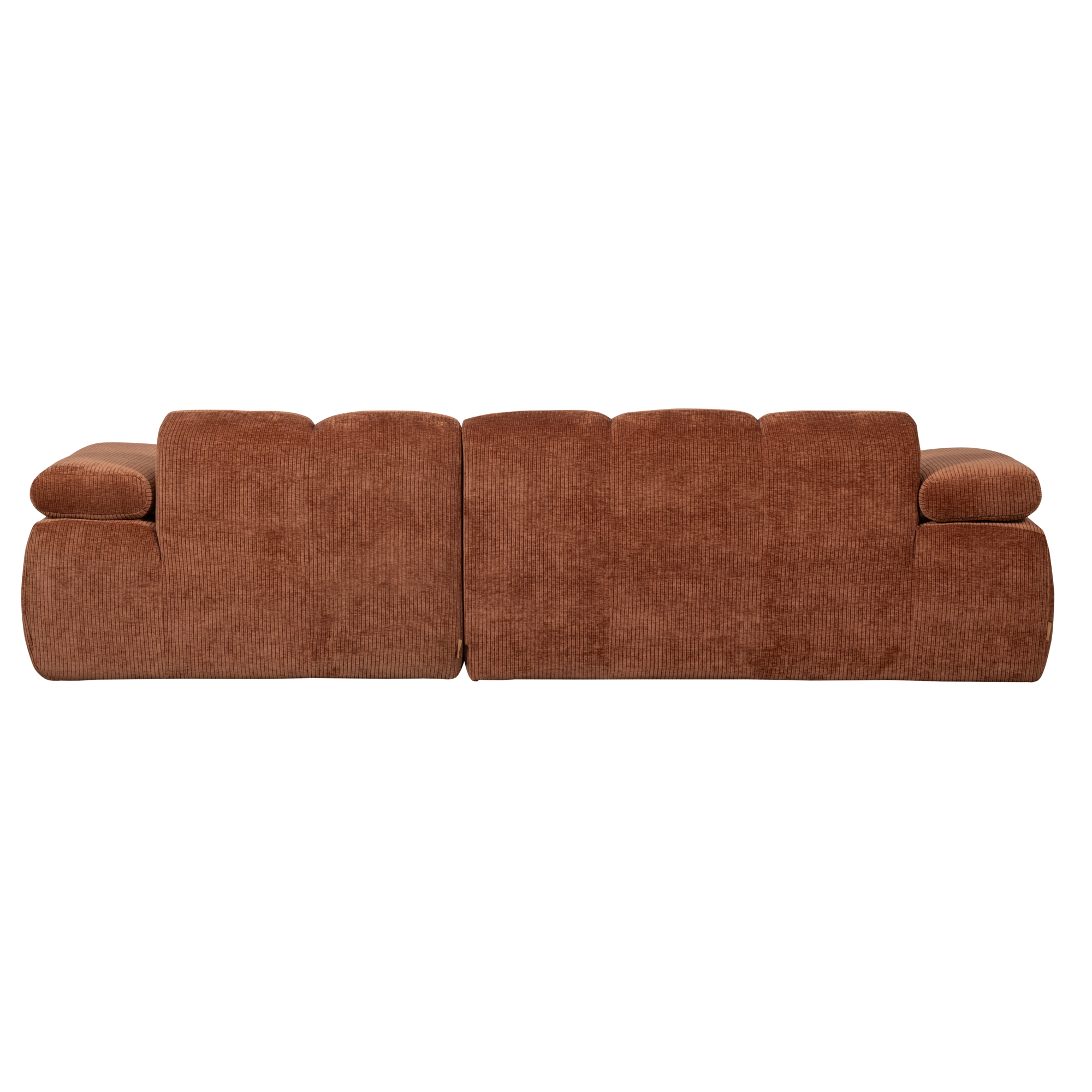 Chaise Longue Mojo Mojo Chaise Longue Rechts - Geweven Ribstof - Roestbruin