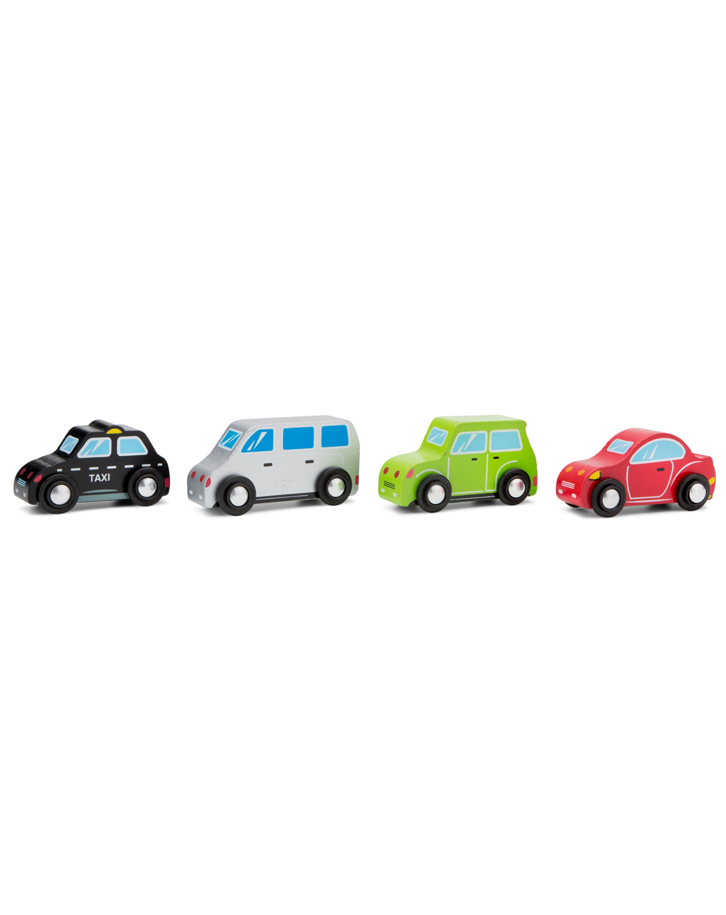 Minifahrzeuge 4er-Set aus Holz