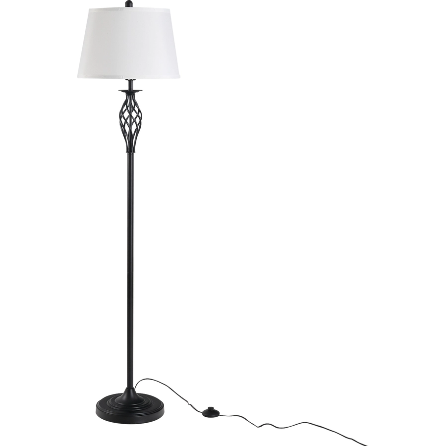 HOMCOM Stehlampe inkl. 2 Tischlampen schwarz, weiß