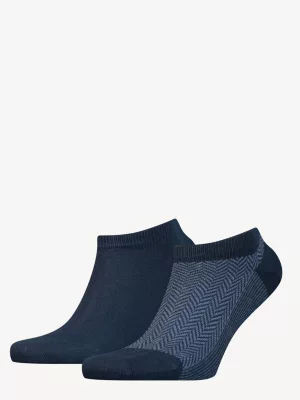 Pacote com 2 pares de meias esportivas com estampa espinha de peixe